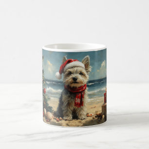 Skye Terrier Dog Christmas Vintag Beach Kaffeetasse