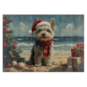 Skye Terrier Dog Christmas Vintag Beach Schneidebrett