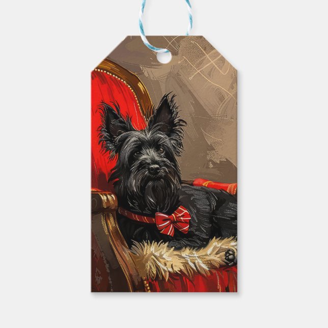 Skye Terrier Dog Weihnachtsfest Geschenkanhänger (Vorderseite)