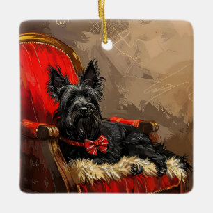 Skye Terrier Dog Weihnachtsfest Keramikornament