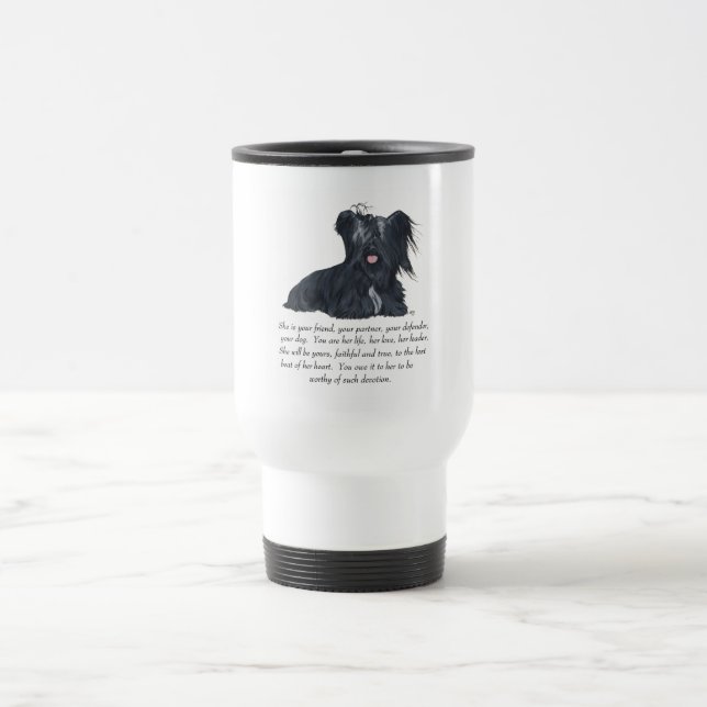 Skye Terrier FEMALE Keepake Travel Mug Reisebecher (Mittel)
