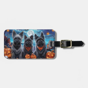 Skye Terrier Halloween Gruselig  Gepäckanhänger