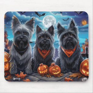 Skye Terrier Halloween Gruselig Mousepad