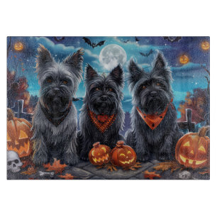 Skye Terrier Halloween Gruselig Schneidebrett