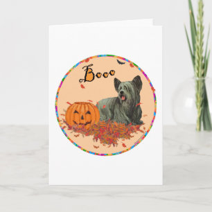 Skye Terrier Halloween Karte