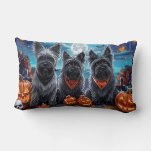 Skye Terrier Halloween Spooky Lendenkissen