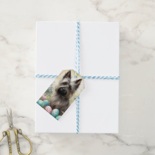 Skye Terrier Hund mit Ostereiern Feiertag  Geschenkanhänger