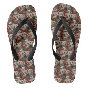 Skye Terrier Hund Weihnachtsfestlich Flip Flops