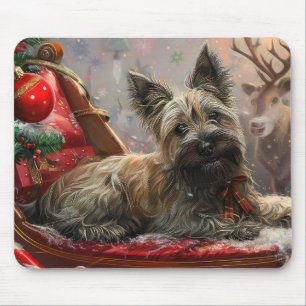 Skye Terrier Hund Weihnachtsfestlich Mousepad