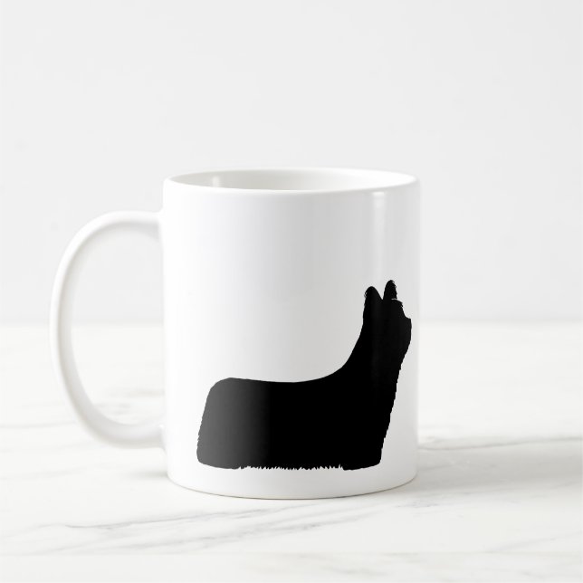 Skye Terrier Hunde Silhouetten Tasse (Links)