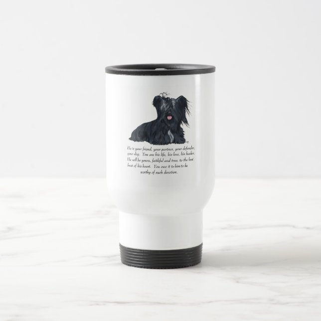 Skye Terrier MALE Keepake Travel Mug Reisebecher (Mittel)