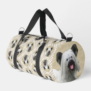 Skye Terrier Malerei Silver Gray Original Hunde Ku Duffle Bag
