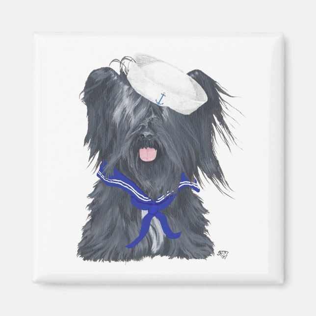 Skye Terrier Matrose Magnet (Vorne)