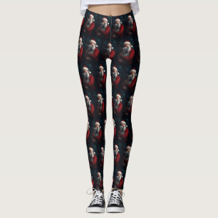 Skye Terrier mit Weihnachtsmann Weihnachten Leggings