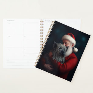 Skye Terrier mit Weihnachtsmann Weihnachten Planer