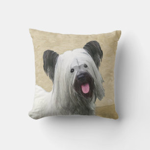 Skye Terrier Painting - Niedliche Original Dog Art Kissen