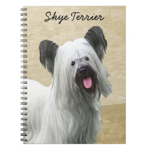 Skye Terrier Painting - Niedliche Original Dog Art Notizblock