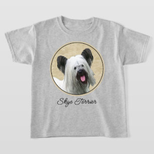 Skye Terrier Painting - Niedliche Original Dog Art T-Shirt