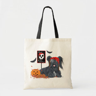 Skye Terrier Pirate zu Halloween Tragetasche