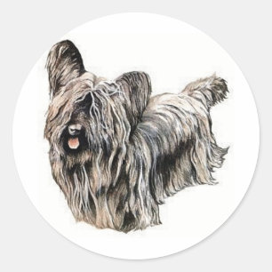 Skye Terrier Runder Aufkleber