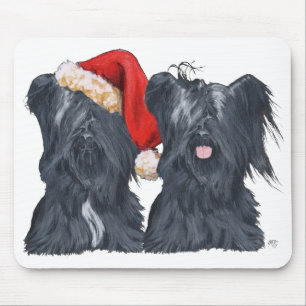 Skye Terrier Santa Claus Mousepad
