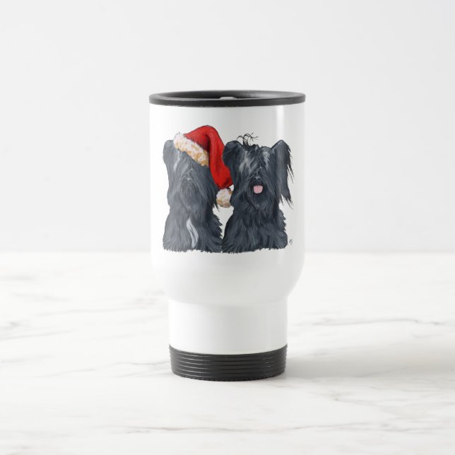 Skye Terrier Santa Claus Travel Mug Reisebecher (Mittel)