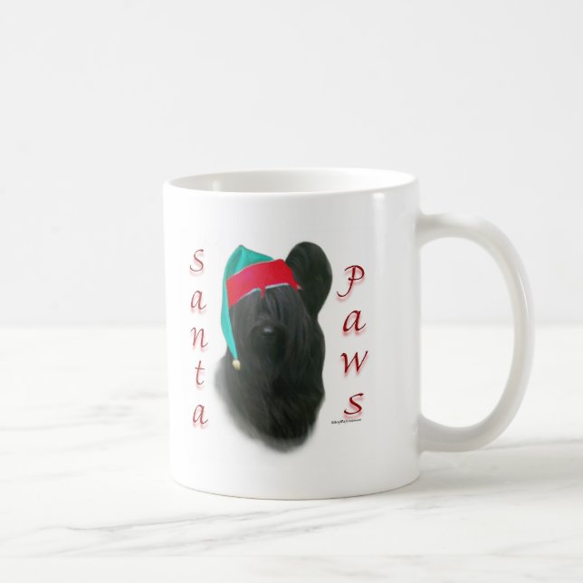 Skye Terrier Santa Paws Kaffeetasse (Rechts)