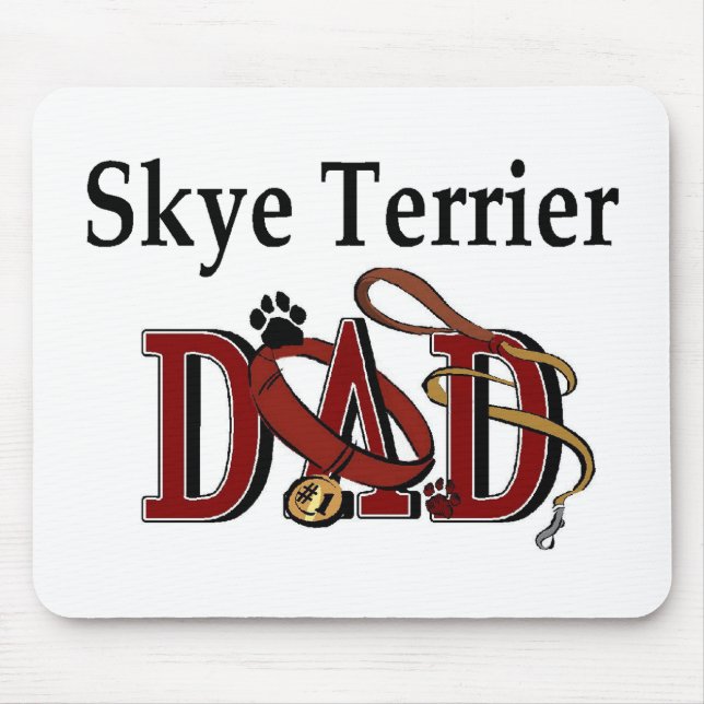 Skye Terrier Vater Geschenke Mousepad (Vorne)