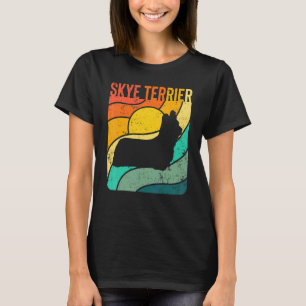 Skye Terrier Vintage Sonnenuntergang Mama Papa T-Shirt