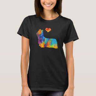 Skye Terrier Wasserfarben Geburtstag für Mama Lieb T-Shirt