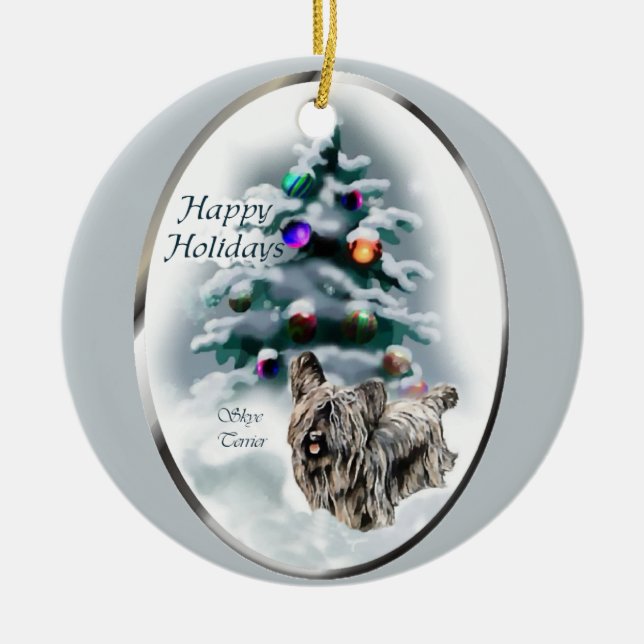 Skye Terrier Weihnachtsgeschenke Ornament (Vorne)