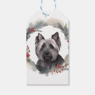 Skye Terrier Weihnachtsmann Festliche Jungfrau Geschenkanhänger