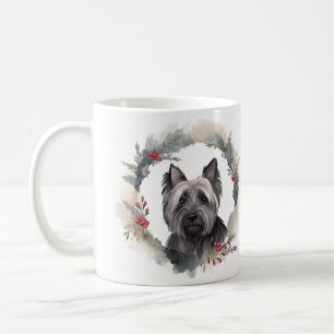 Skye Terrier Weihnachtsmann Festliche Jungfrau Kaffeetasse