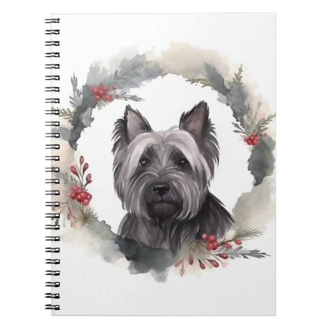 Skye Terrier Weihnachtsmann Festliche Jungfrau Notizblock (Vorderseite)