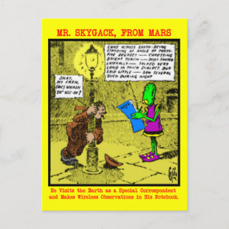 Skygack beobachtet einen Betrunkenen Postkarte