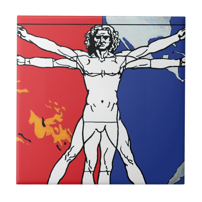 Skylab 2 Patch für die Mission des Vitruvian Fliese (Vorderseite)