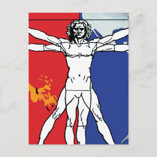 Skylab 2 Patch für die Mission des Vitruvian Postkarte