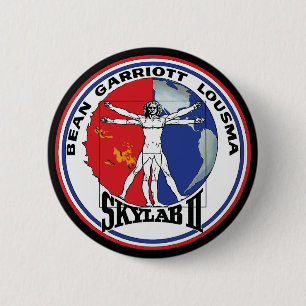 Skylab 2 Vitruvian Man Mission Patch Logo Button