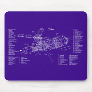 Skylab-Blaupause Mousepad