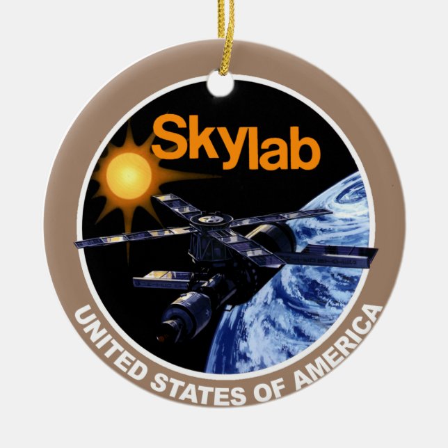 SKYLAB-Programm-Logo Keramik Ornament (Vorne)