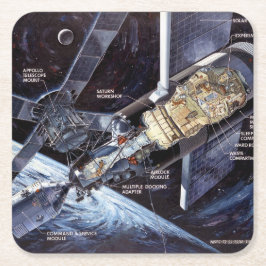 SKYLAB RECHTECKIGER PAPPUNTERSETZER