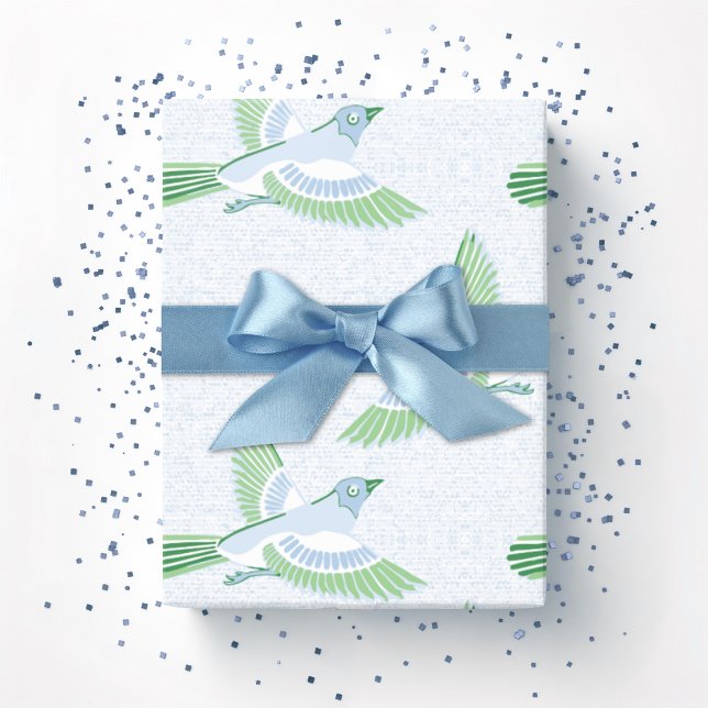 Skylark in Slate and Green Geschenkpapier (Von Creator hochgeladen)
