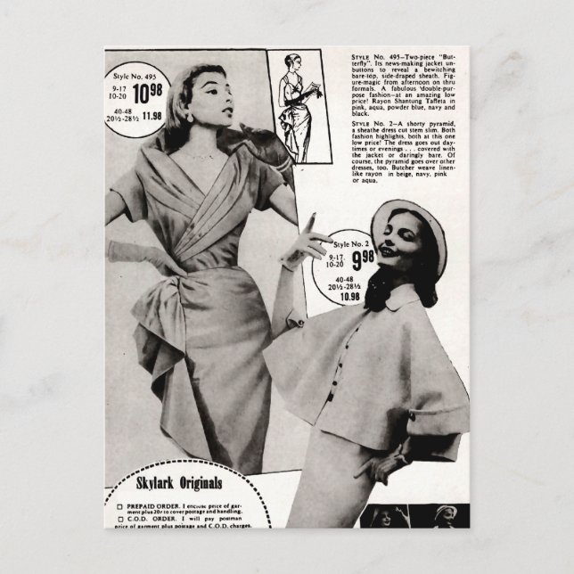 Skylark Original Dress Designs Postkarte (Vorderseite)