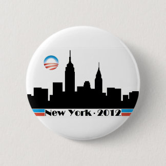 Skyline 2012 Obama New York City Button