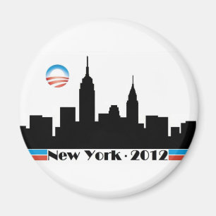 Skyline 2012 Obama New York City Magnet