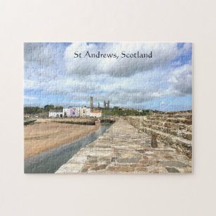 Skyline and Pier of St Andrews, Fife, Schottland Puzzle