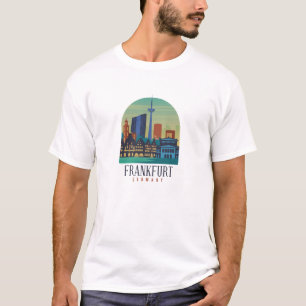 Skyline Architektur Frankfurt Deutschland T-Shirt