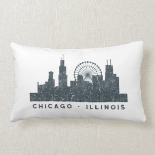 Skyline-Architektur-Kunst-Geschenke Chicagos Lendenkissen