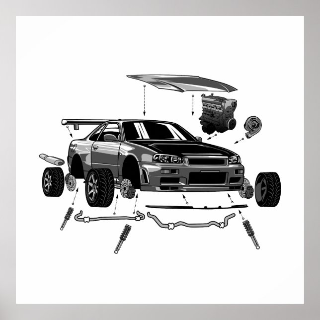 SKYLINE-ASSEMBLY R34 POSTER (Vorne)