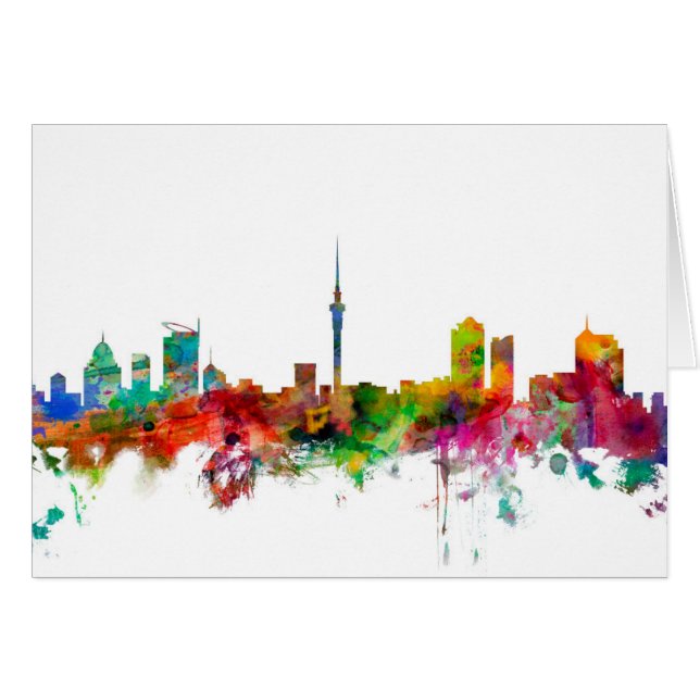Skyline Aucklands Neuseeland (Vorderseite (Horizontal))